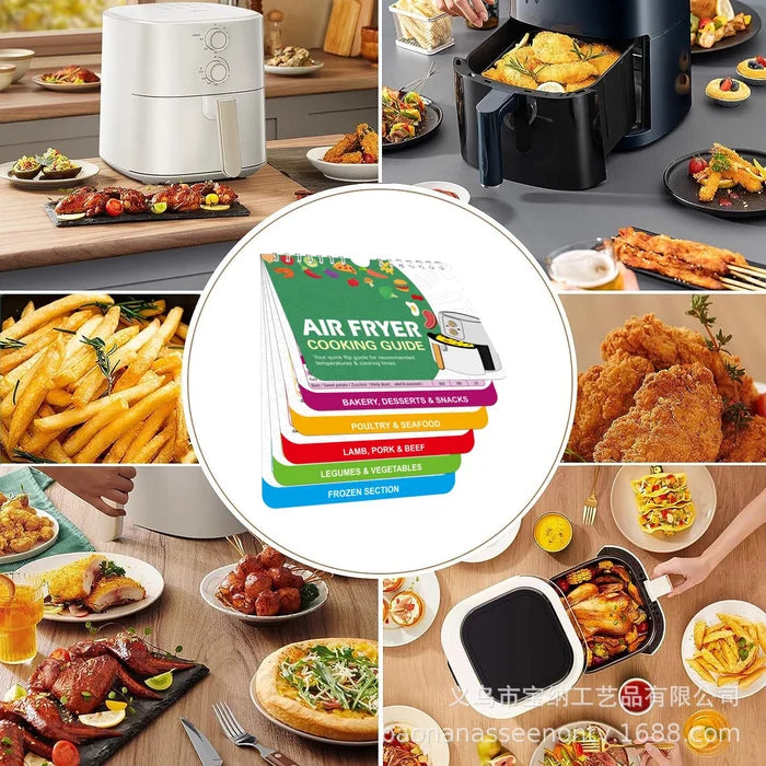 Air Fryer Cheat Sheet Magnets Cooking Guide Booklet