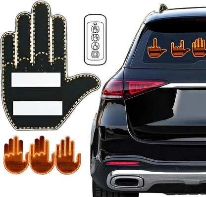 Hand Gesture Light for Car, Finger Gesture Light with Remote,  Give The Love & Bird & Wave to Drivers