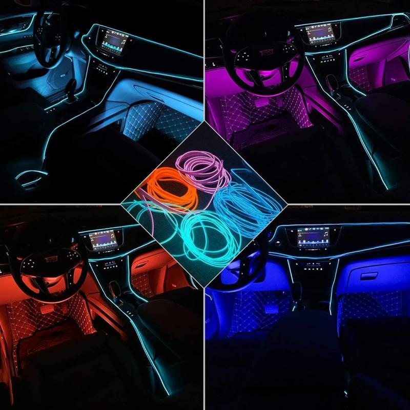 Car Lighting Kit Car Interior Decorative lighting accessories Wiring Neon Strip